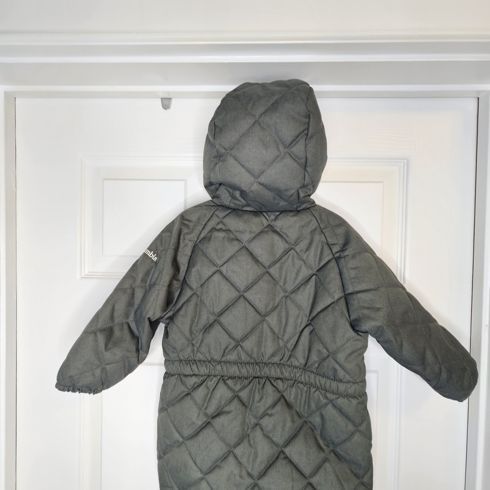 Columbia Baby Snowsuit 6-12M Quilted Bunting Suit Puffer Cozy Olive Green - Picture 14 of 16